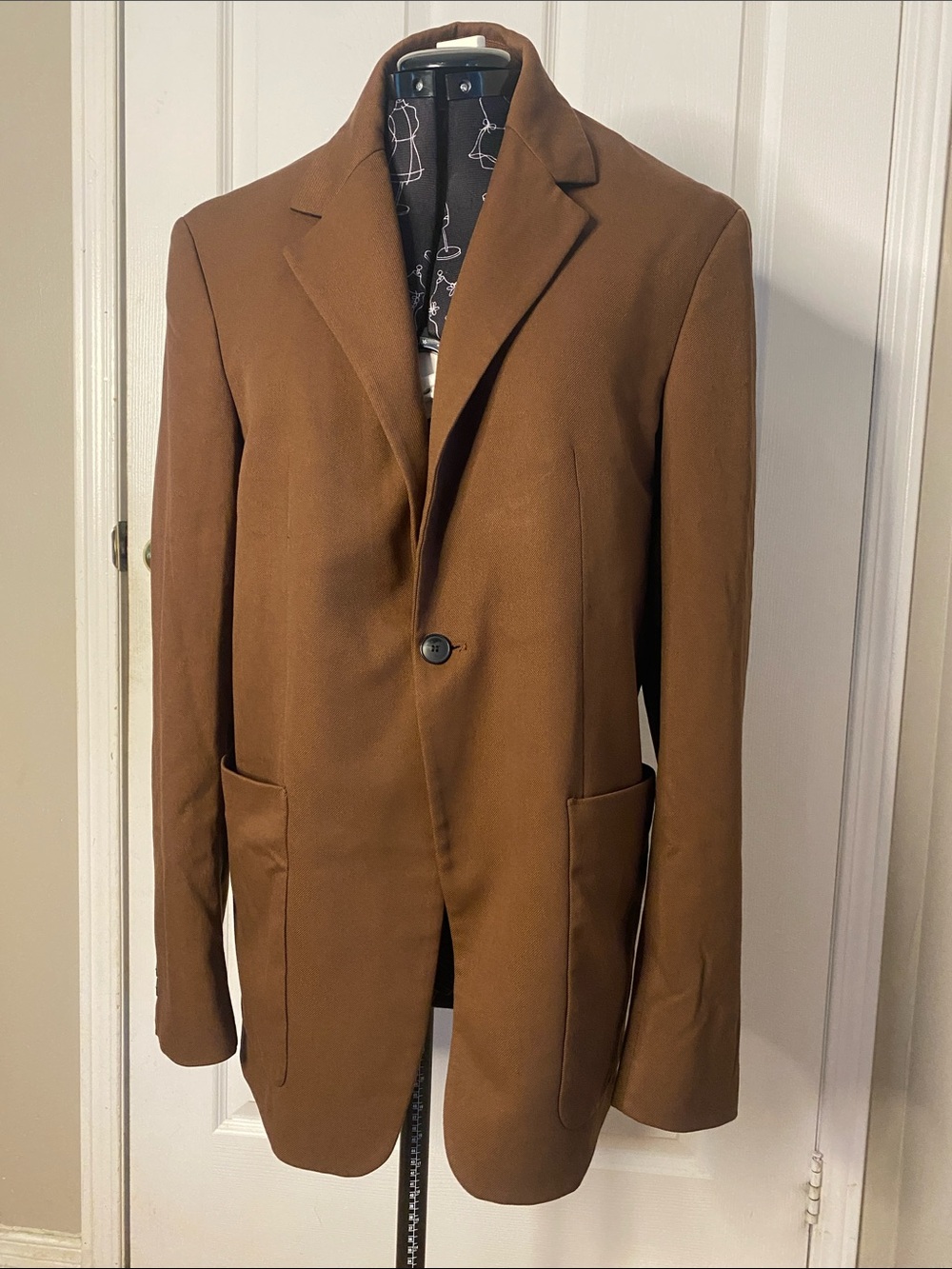 Zara Men's Brown Single-Button Sport Coat #14